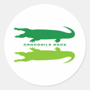 Crocodile Reflection (Green) Classic Round Sticker