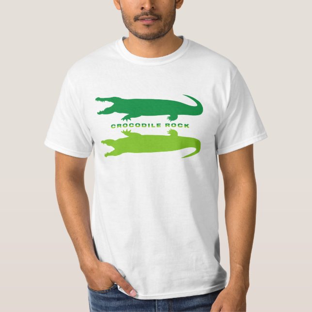 Crocodile Reflection (Green) T-Shirt (Front)