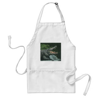 Crocodile Reptiles, Vintage Marine Animal Life Standard Apron