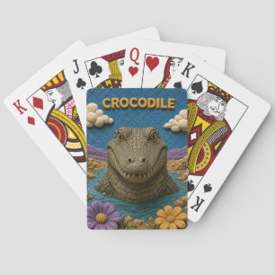 Crocodile River Bend Modern KlayKoo Playing Cards