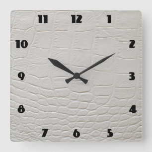 CROCODILE ROCK CLOCK White Alligator