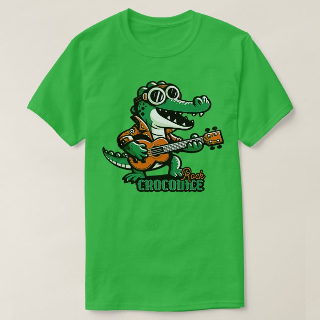 Crocodile Rock Retro Music Fan T-Shirt (Design Front)