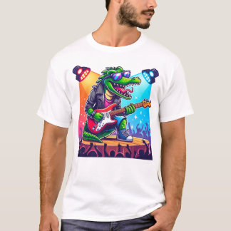 Crocodile rockstar cool art T-Shirt