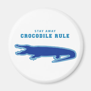 Crocodile Rule (Blue) Magnet