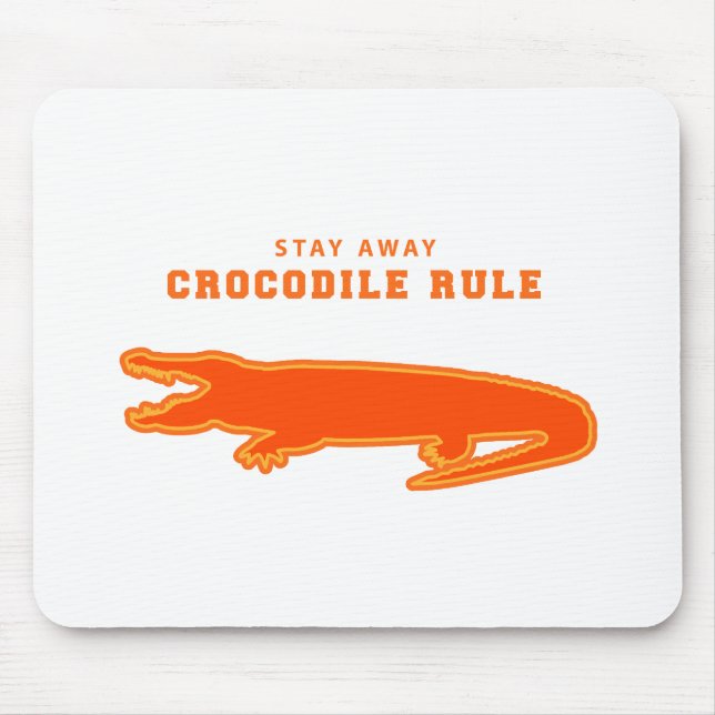 Crocodile Rule (Orange) Mouse Pad (Front)
