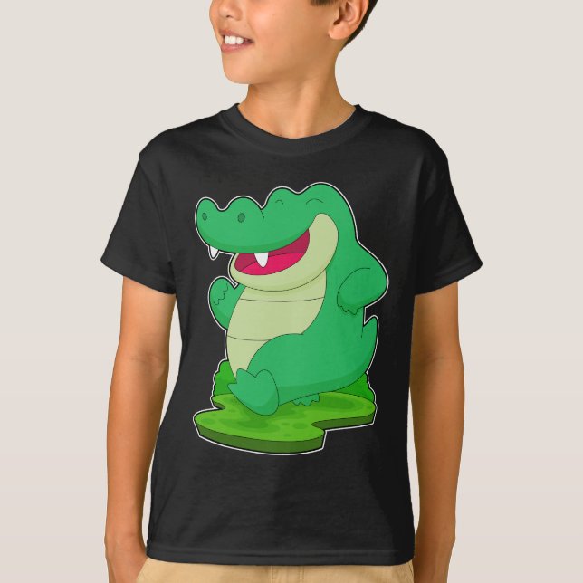 Crocodile Runner Running Sports T-Shirt (Front)