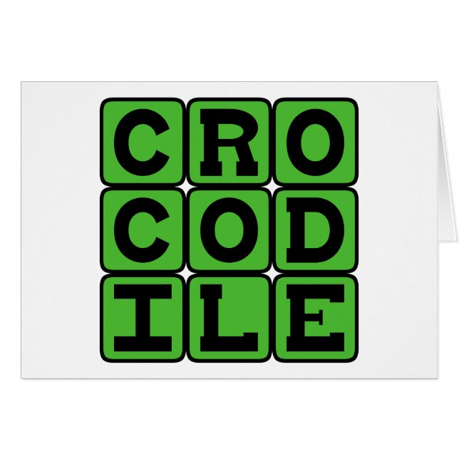 Crocodile, Semiaquattic Reptile (Front Horizontal)