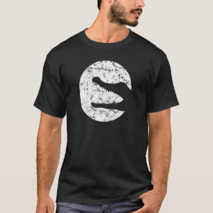 Crocodile Silhouette Love Zoo Vintage Animal Allig T-Shirt