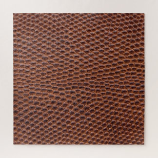 Crocodile Skin: Brown Leather Texture Jigsaw Puzzle