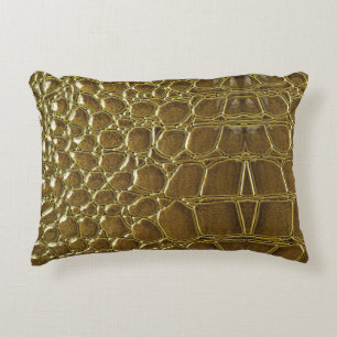 Crocodile Skin: Closeup Texture Detail Decorative Cushion
