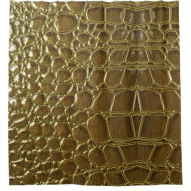 Crocodile Skin: Closeup Texture Detail Shower Curtain (Front)
