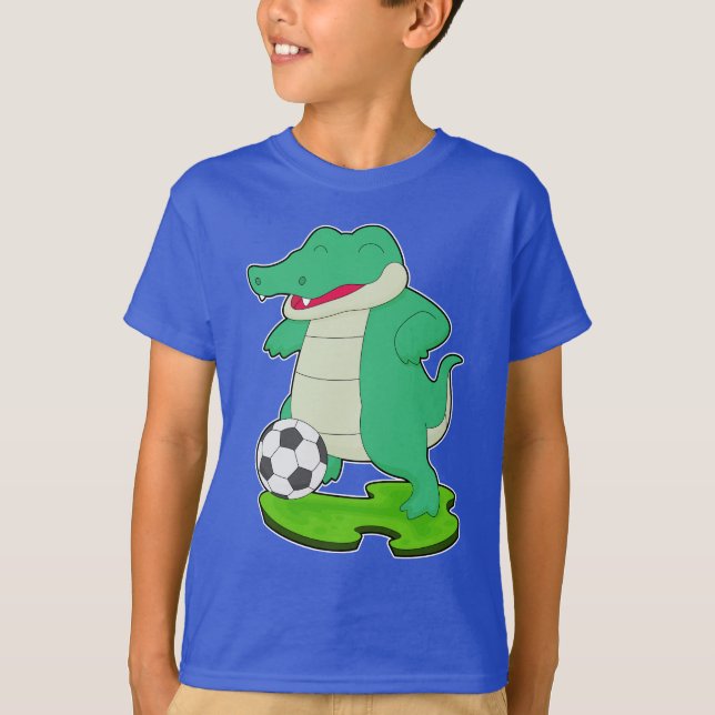 Crocodile Soccer player Soccer T-Shirt (Front)