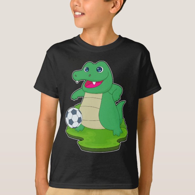 Crocodile Soccer player Soccer T-Shirt (Front)