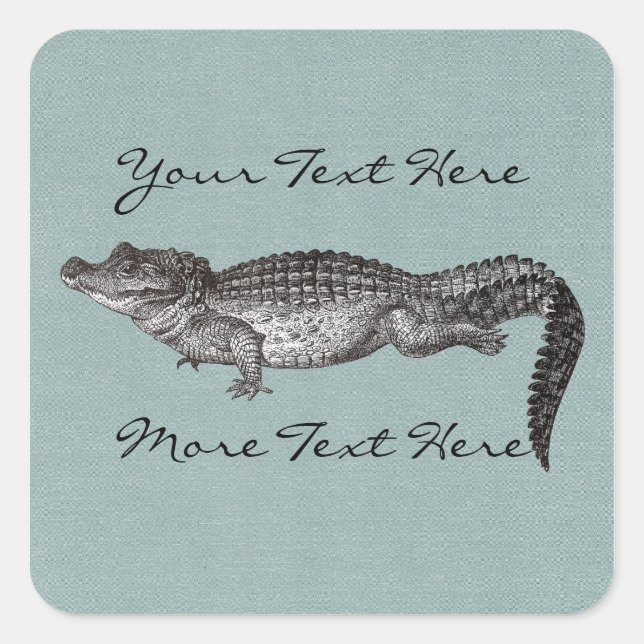 Crocodile Square Stickers (Front)