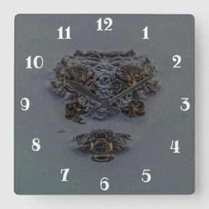 Crocodile Square Wall Clock
