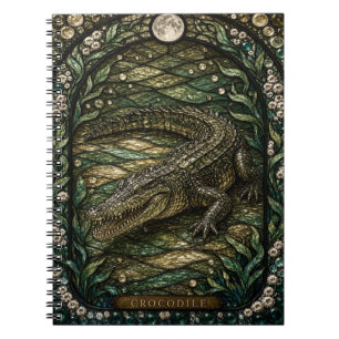 Crocodile Tidal River Illumina Stained Glass Notebook