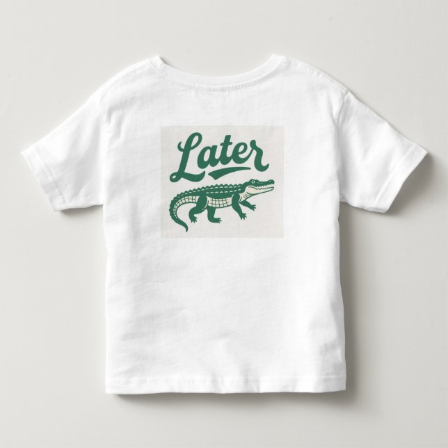 crocodile toddler T-Shirt (Back)