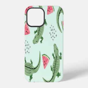 Crocodile Watermelon, Abstract Vintage Pattern. iPhone 12 Case