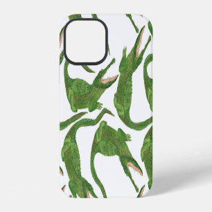 Crocodile White Watercolor Array iPhone 12 Case