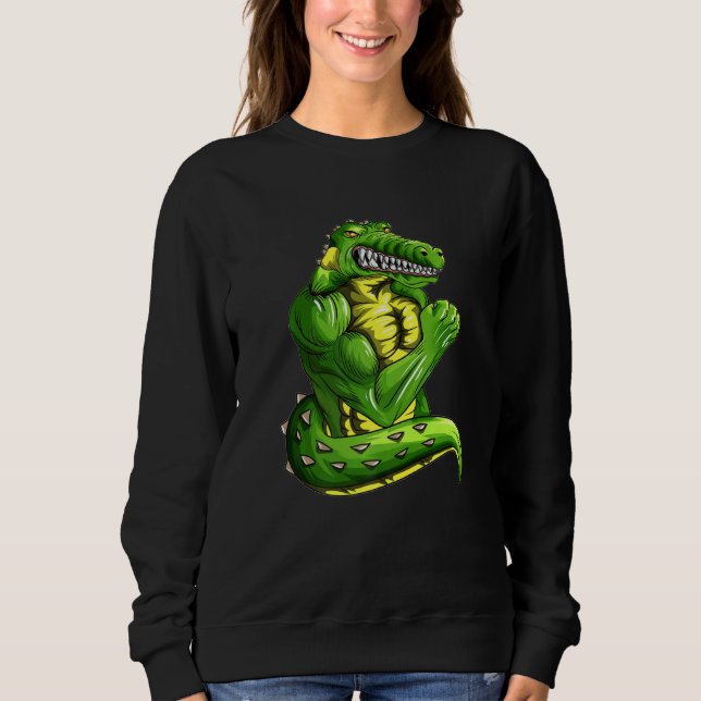 Crocodile With Muscle Packed Athlete Tank Lizard A (Front)