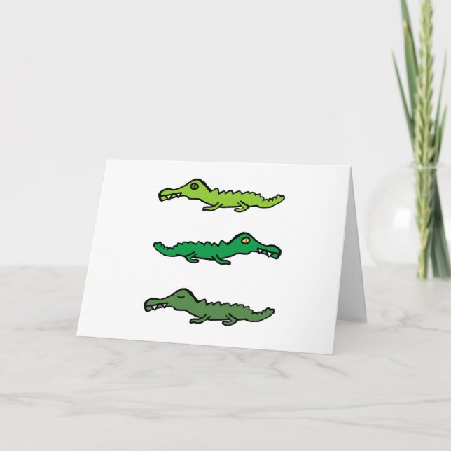 Crocodiles and Alligators Card (Front)
