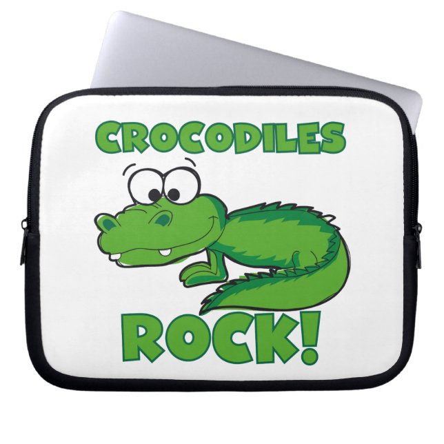 Crocodiles Rock Laptop Sleeve (Front)