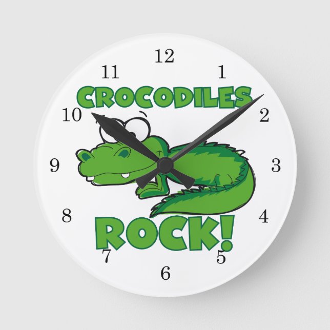Crocodiles Rock Round Clock (Front)
