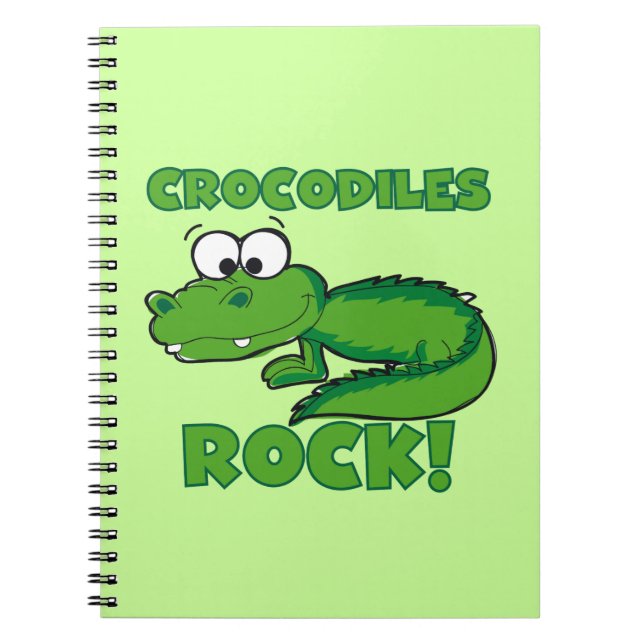 Crocodiles Rock Spiral Notebook (Front)