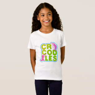 Crocodiles with two happy crocs - green letters T-Shirt