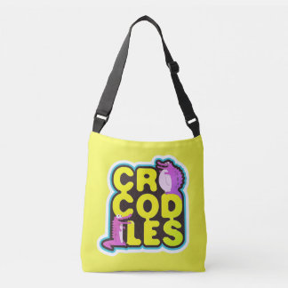 Crocodiles with two happy crocs - vivid crossbody bag