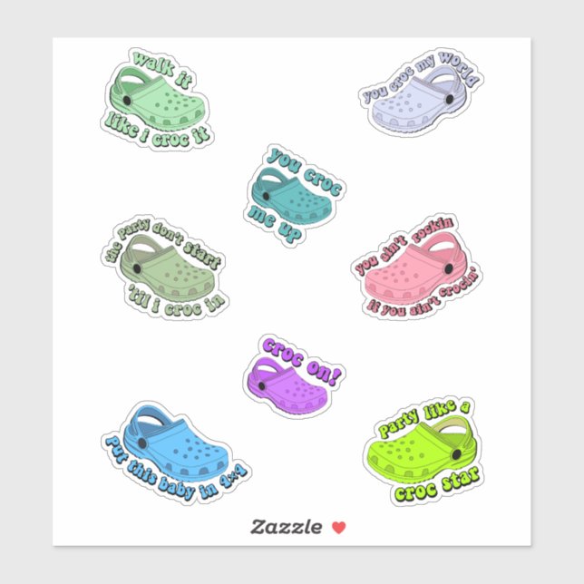  crocs quotes funny stickerspack  (Sheet)