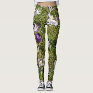 Crocus Flower Leggings