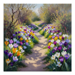 Crocus Flower Poster