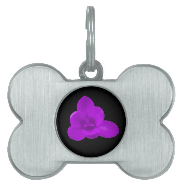 Crocus Flower Purple Pet Tag (Front)
