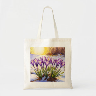 Crocus Flower Tote Bag