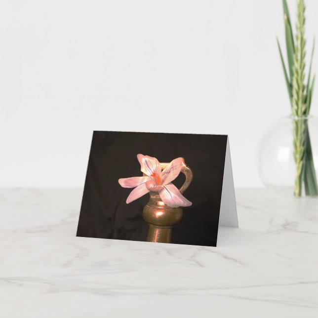 Crocus Flowers and old Brass Weights-Greeting Card (Front)