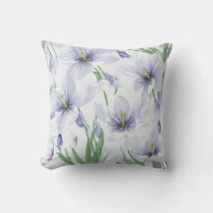 Crocus Flowers Cushion