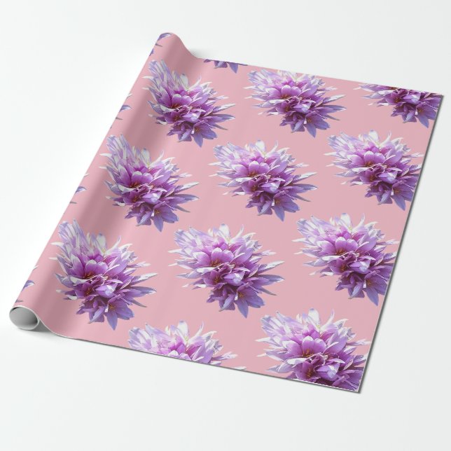 Crocus Flowers Wrapping Paper (Unrolled)
