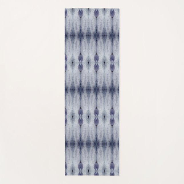 Crocus Ikat 5 Fog Yoga Mat (Front)