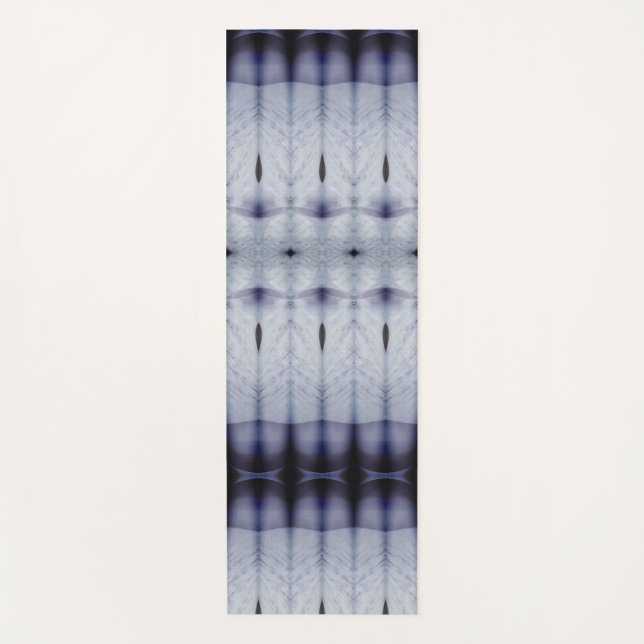 Crocus Ikat 6 Fog Yoga Mat (Front)