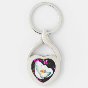 Crocus In Flower Bed Key Ring