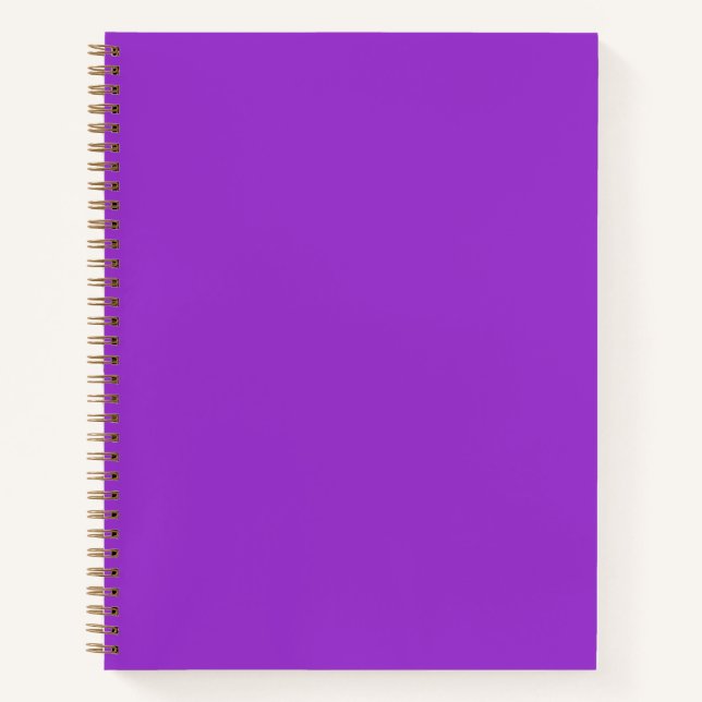 Crocus Purple Solid Colour Spiral Notebook (Front)