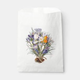 Crocus Spring Flower Botanical Floral Art Favour Bags