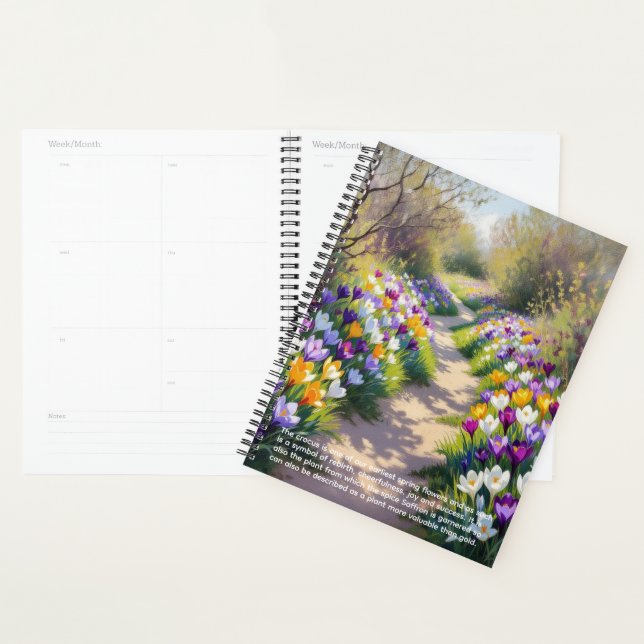 Crocus Symbolism Calendar Planner (Display)