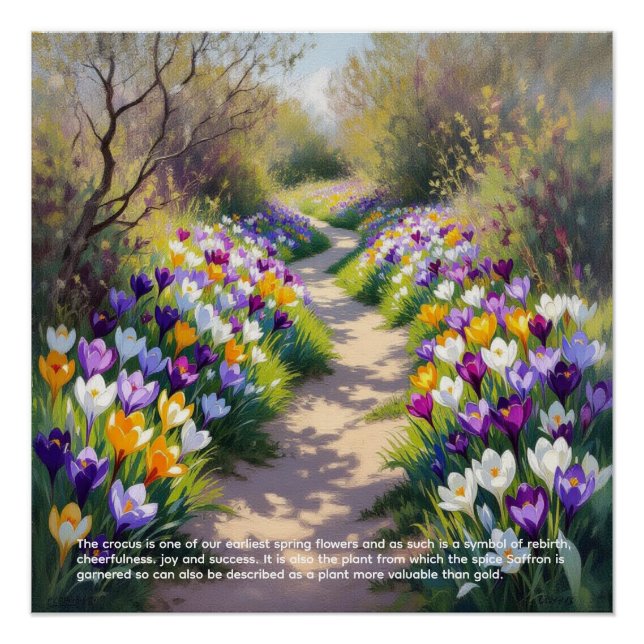 Crocus Symbolism Poster (Front)