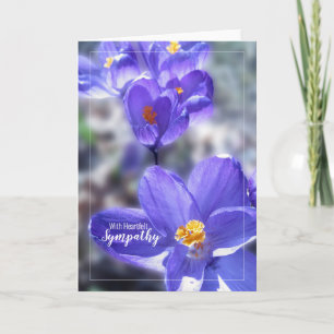 Crocus With Heartfelt Sympathy Photo Card