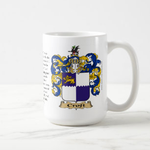 Croft, the Origin, the Meaning and the Crest Coffee Mug