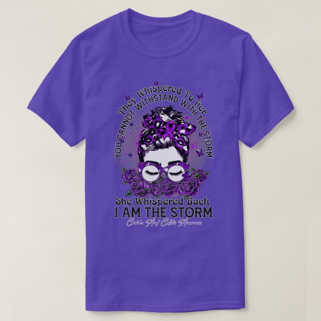 Crohn's And Colitis awareness i'm the storm messy  T-Shirt (Design Front)