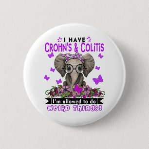 Crohn's & Colitis Awareness Month Ribbon Gifts 6 Cm Round Badge