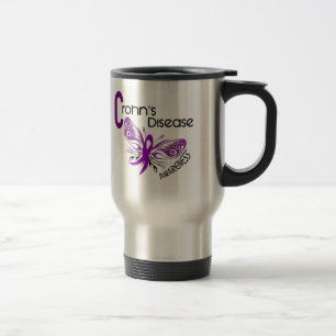 Crohn's Disease BUTTERFLY 3 Travel Mug